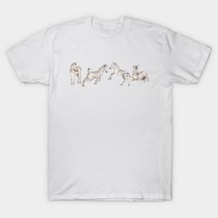 Zebra foals playing T-Shirt